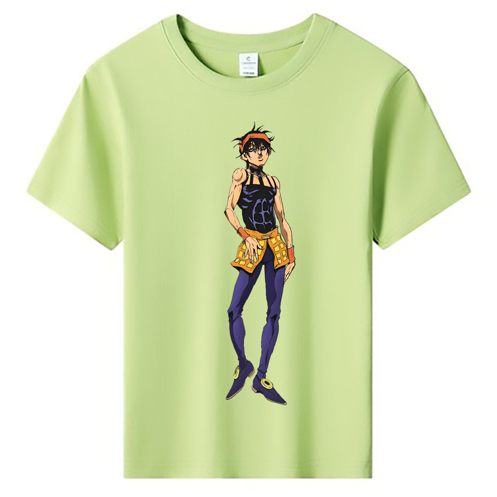 （画像用） ジョジョの奇妙な冒険 ナランチャ?ギルガ JoJo's Bizarre Adventure Narancia Ghirga 綿100％キッズTシャツ（フロントプリント）